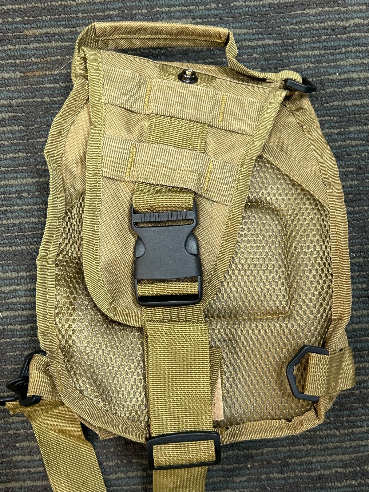 Shoulder Sling Bag Military Style Outdoor Compact Tan