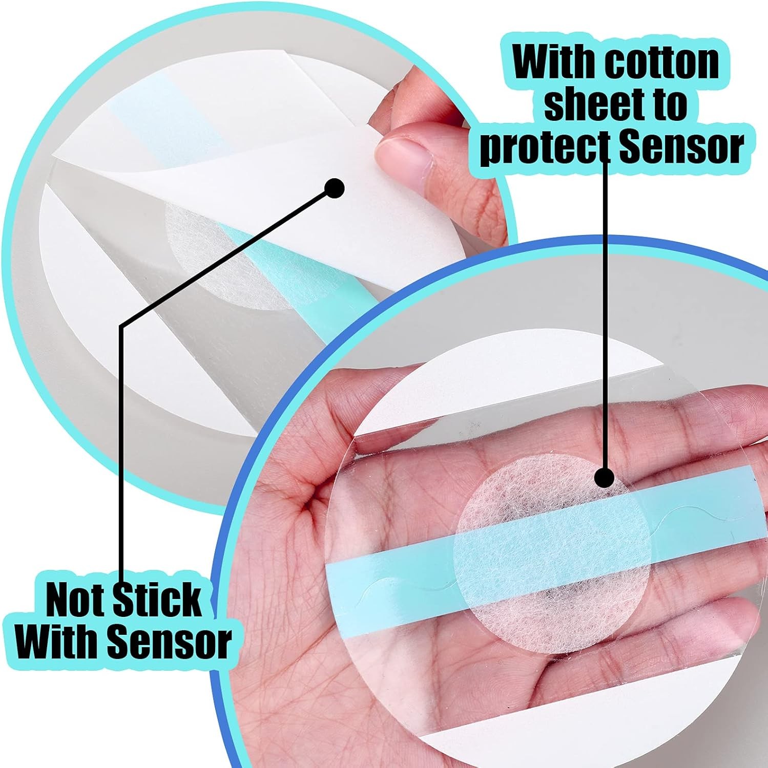 Freestyle Libre Sensor 48 Pack Covers Waterproof 2 Adhesive Patches Transparent
