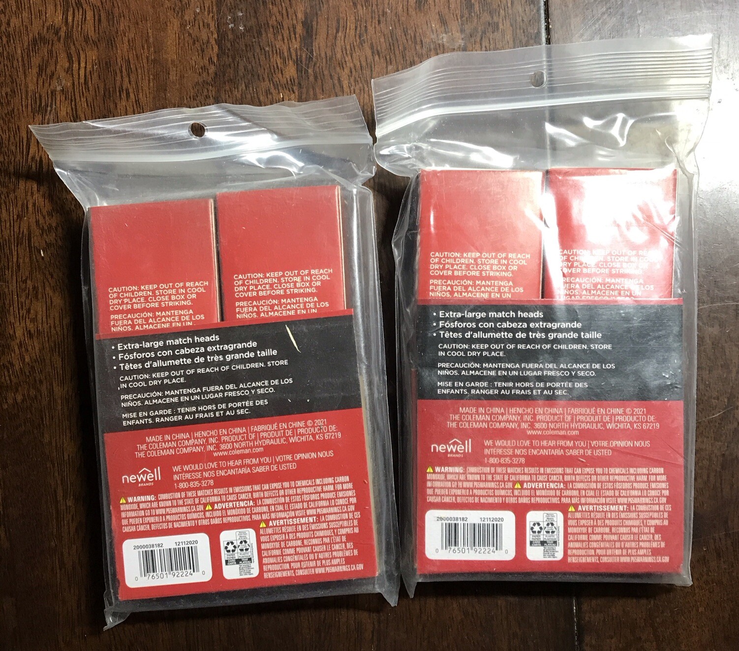 Coleman Waterproof Matches Camping Outdoor Emergency Pack of 8 Boxes 40 each