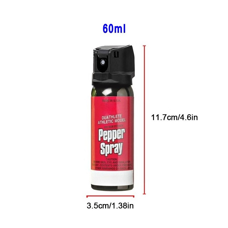 3 Packs Athletic Pepper Spray Max Strength Self Defense for Running Cycling 60ML