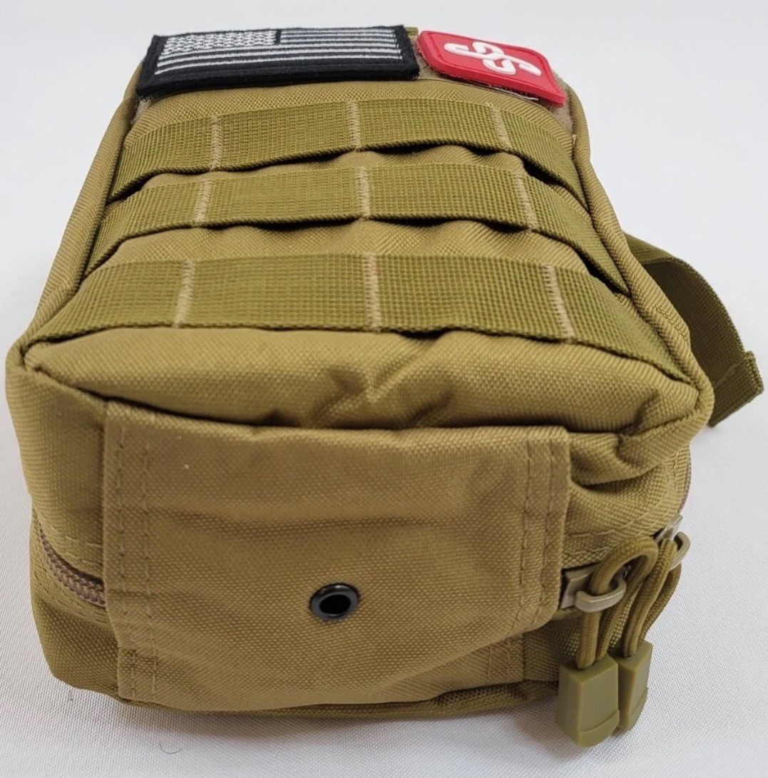 Emergency Survival Kit First Aid Bug out Military Prepper Brown 200 Piece Set