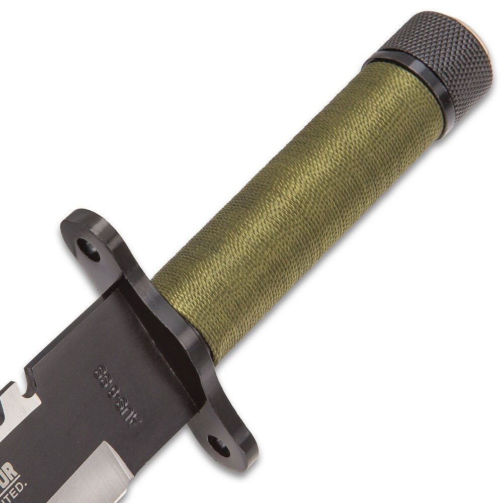 Rambo Style Tactical Bowie Survival Fighting Knife – Fixed Saw-Back Blade