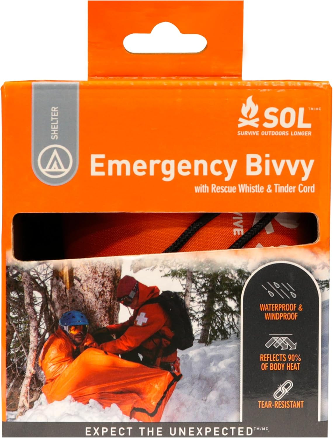 Survive Outdoors Longer 90% Emergency Bivvy with Whistle & Tin Included