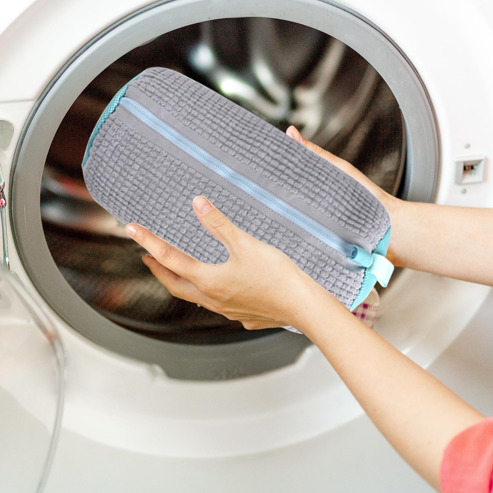 BCCSNNM 2 Pcs Shoe Washing Machine Bag,Laundry Bag for Large, grey-2pcs
