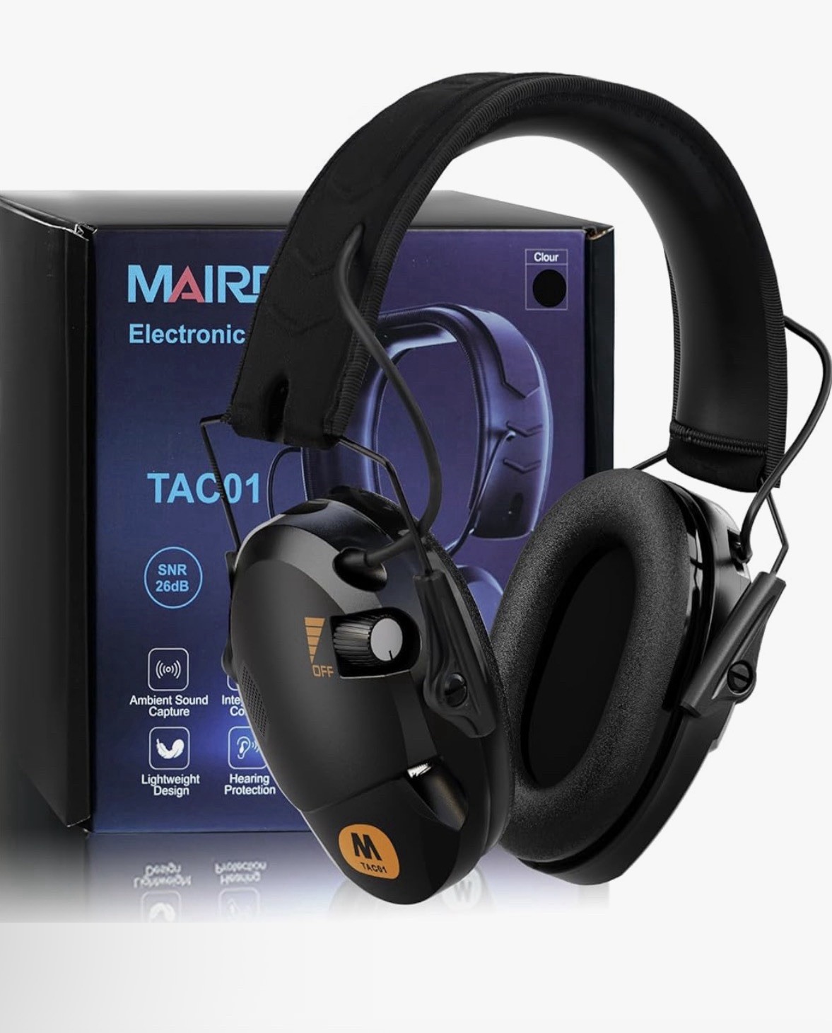 MAIRDI Electronic Shooting Ear Protection, Hearing Protection Earmuffs with 2…