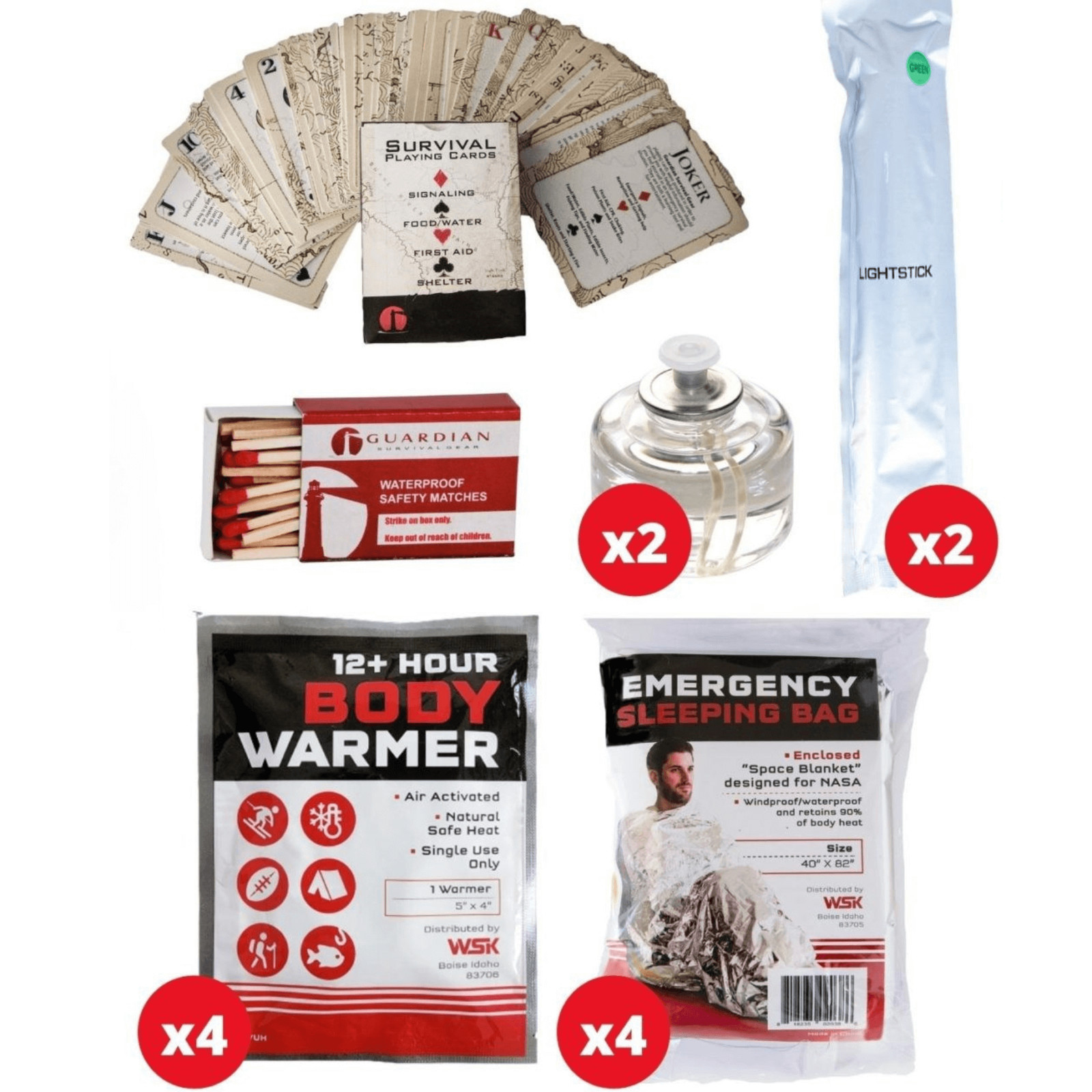 WSK Family Power Outage Emergency Survival Kit w AM/FM Radio, Blankets and More