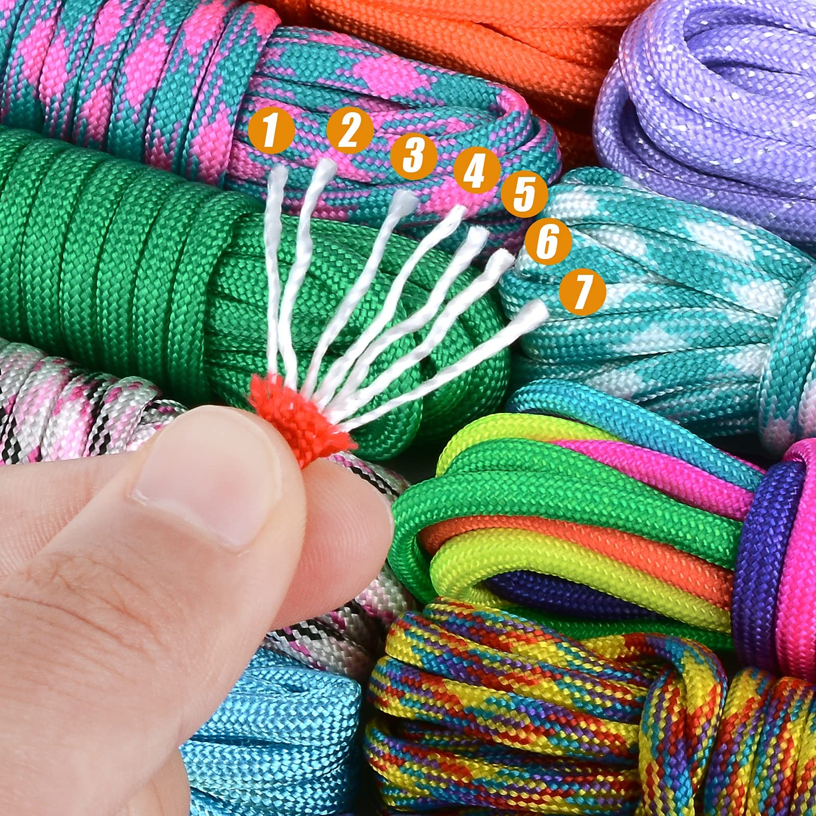 WEREWOLVES 16 Colors Paracord Cord, 550 Bracelet 16 Colors-Sunlight