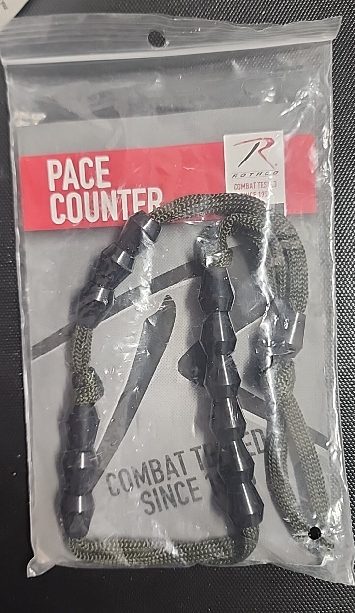 Pace Counter Beads Bracelet/ Navigation Military Army Ranger Paracord Olive Drab