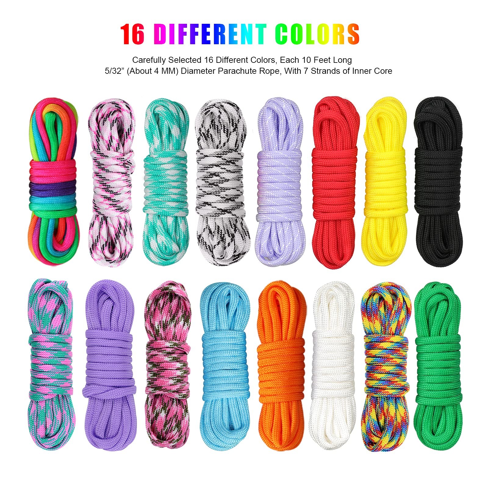WEREWOLVES 16 Colors Paracord Cord, 550 Bracelet 16 Colors-Sunlight