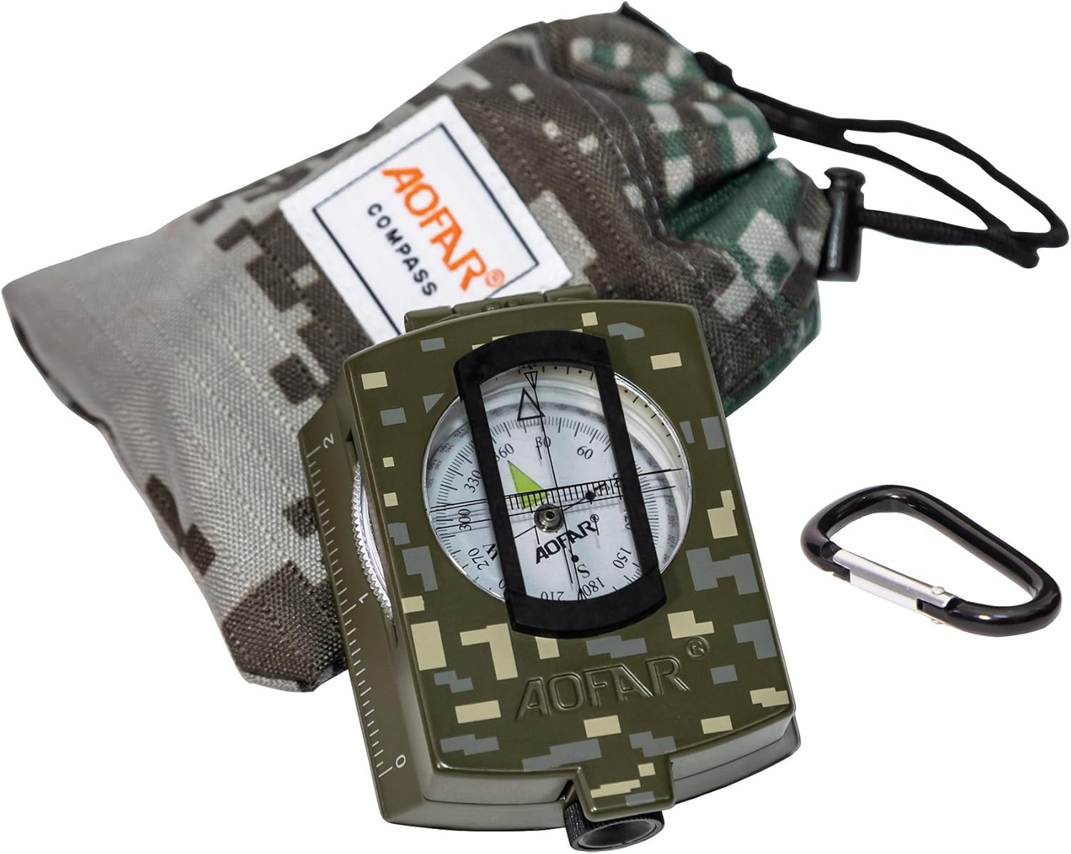 Military Compass and Fire Starter AF-4580/381 Lensatic Sighting, Survival Kit,Wa