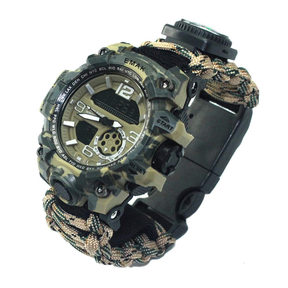 SurvivalMilitary Digital Watch, Outdoor CampingSurvival Watch, Multifunctional Arm…