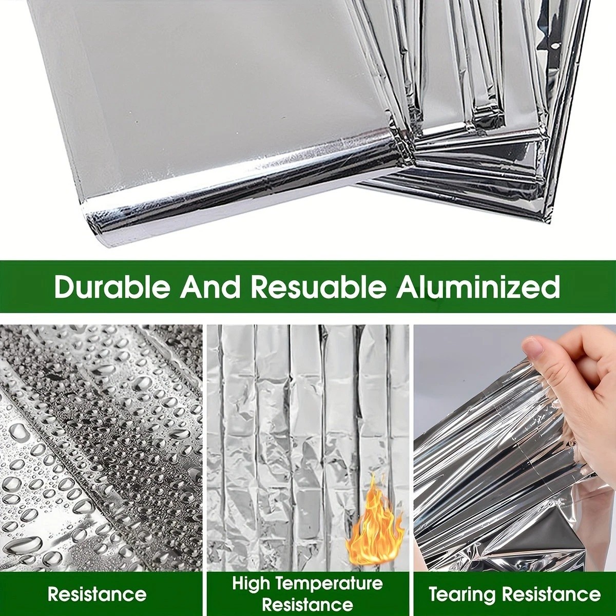 10Pack Emergency Mylar Thermal Blankets , New for Outdoor Sport Free Shipping !