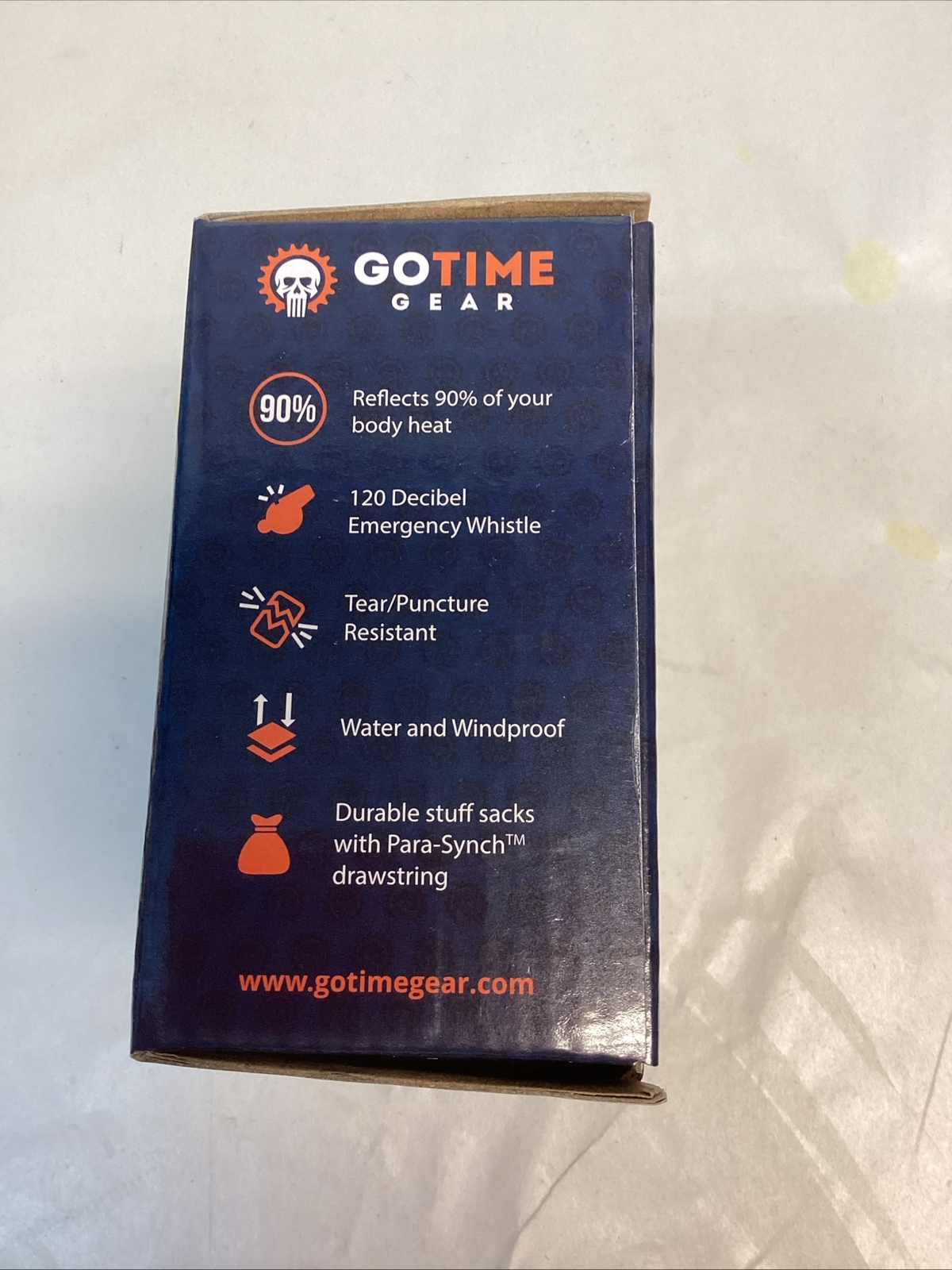 Go Time Gear Emergency Survival Poncho ,Whistle & Paracord (2-Pack) NEW