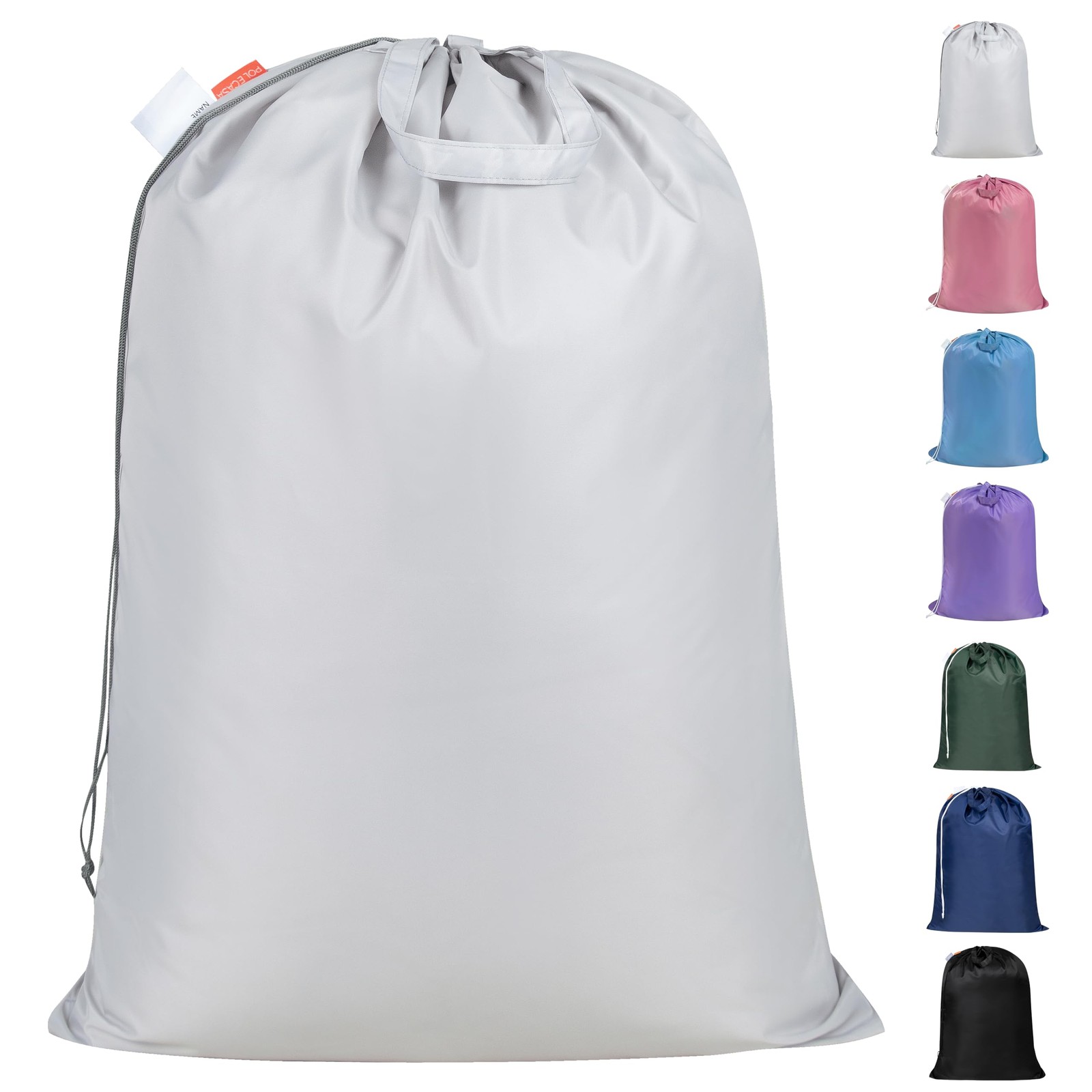 Polecasa Extra Heavy-Duty Laundry Bag 28×36”- 28″ x 36″ | 1 Pack, Silver