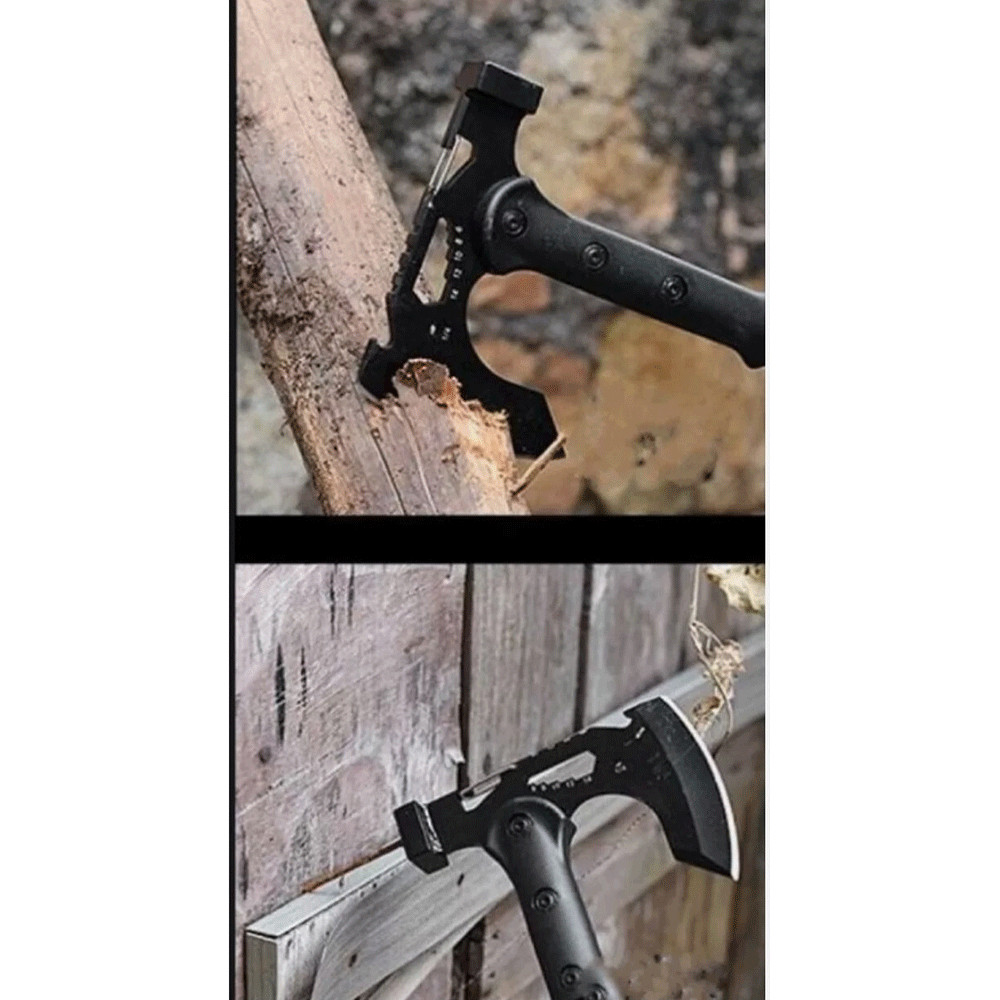 NEW Multifunction Hammer Axe for Survival Camping Made of 420 Steel