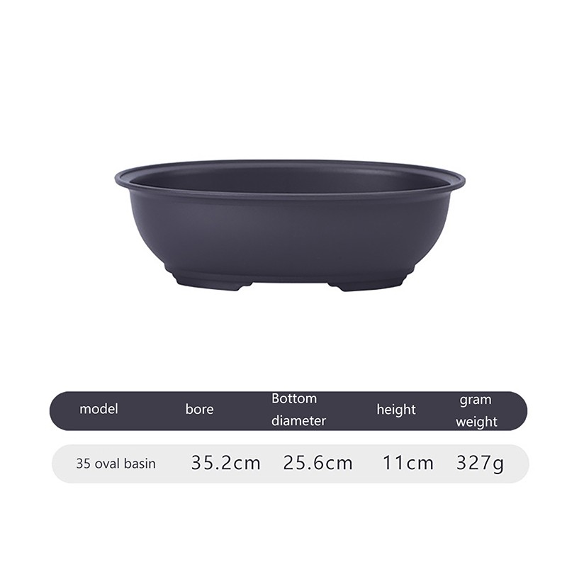 Flowerpots Plastic Imitation Purple Clay Plants Pots Garden Bonsai Pot Trays