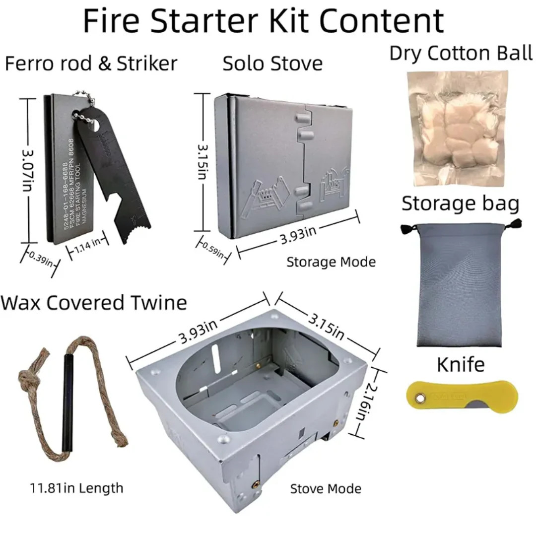 Compact Survival Fire Starter Kit – All‑in‑One Ignition and Cooking