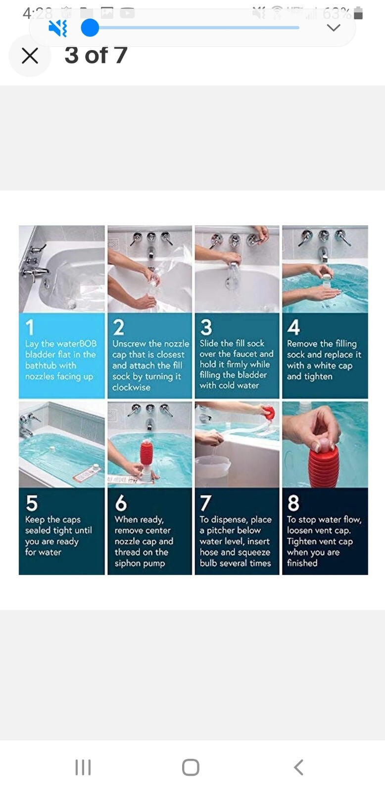 WaterBOB Bathtub Storage Emergency Drinking Water Container Holds 100 Gallons