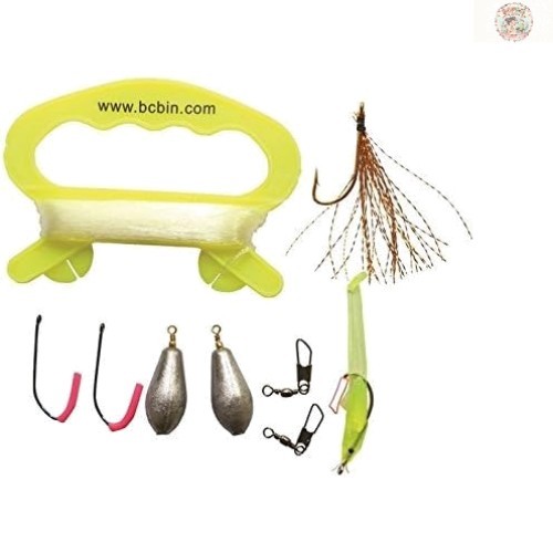 Compact Yellow Fishing Kit – 10-Piece Essentials for Outdoor Adventurers