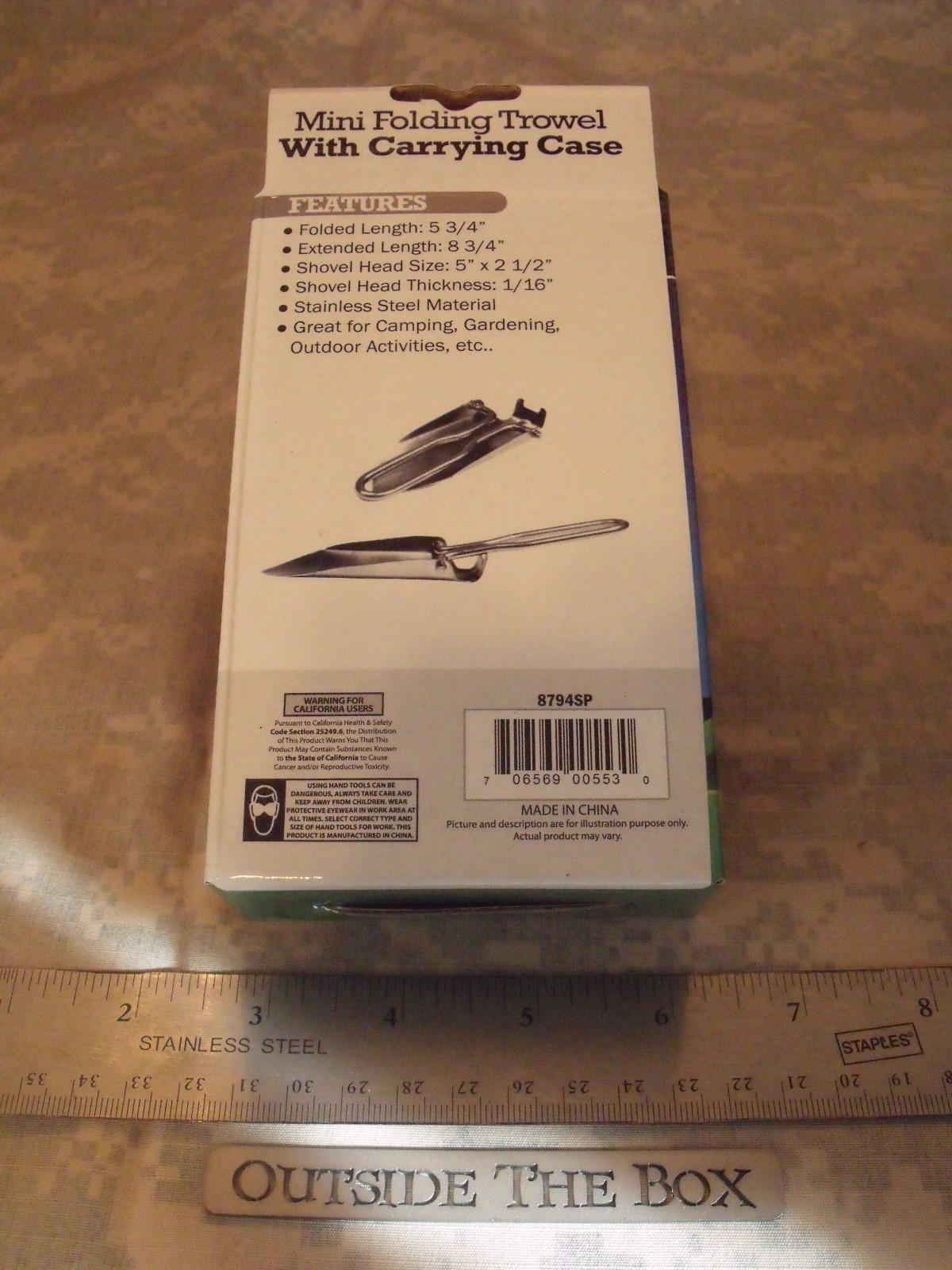 Emergency/Survival: Mini Folding Trowel – Stainless Steel w/ Nylon Carry Case