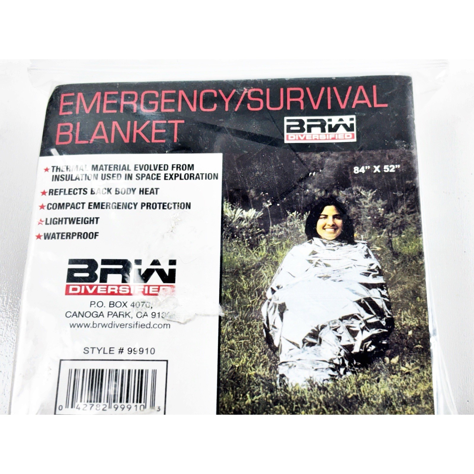 Emergency Thermal Blanket Survival Safety Insulating Mylar Heat 84″ X 52” New