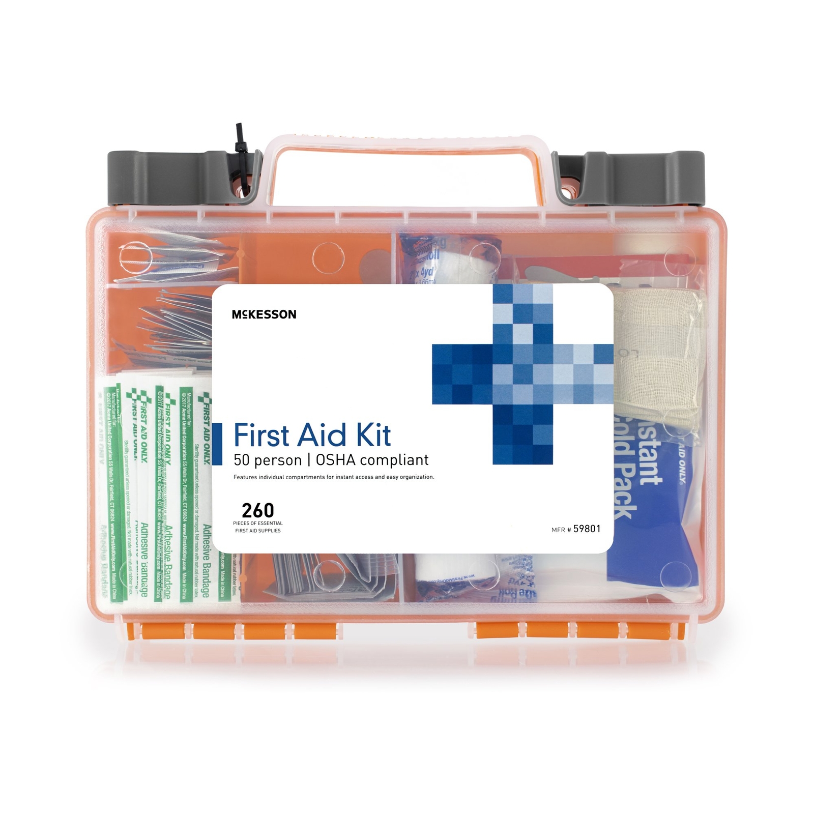 260 Pieces OSHA All Purpose Emergency Trauma Kit Home Car Travel First Aid Kit