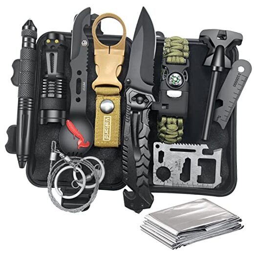 Gifts for Men Dad Husband Him Fathers Day, 12 in 1 Camping Survival Kits