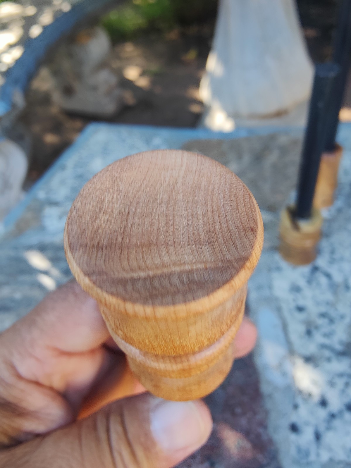 Bushcraft 5″ x 1″ ferrocerium rod with Birdseye maple wood handle | mischmetal