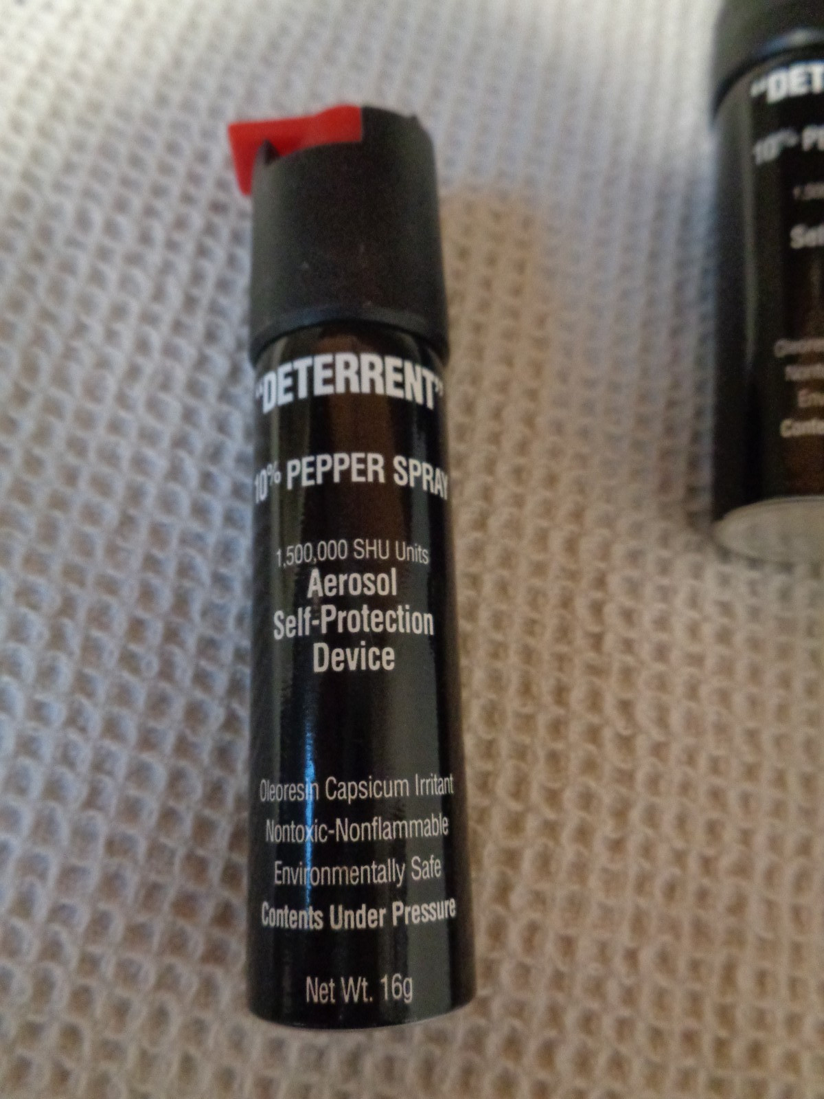 “DETERRENT” Aerosol Self-Protection 10% Pepper Spray 16g 2 Quantity w/ Case
