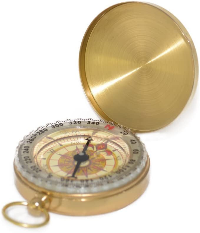 Camping Survival Compass Glow in The Dark Military Compass OPEN BOX