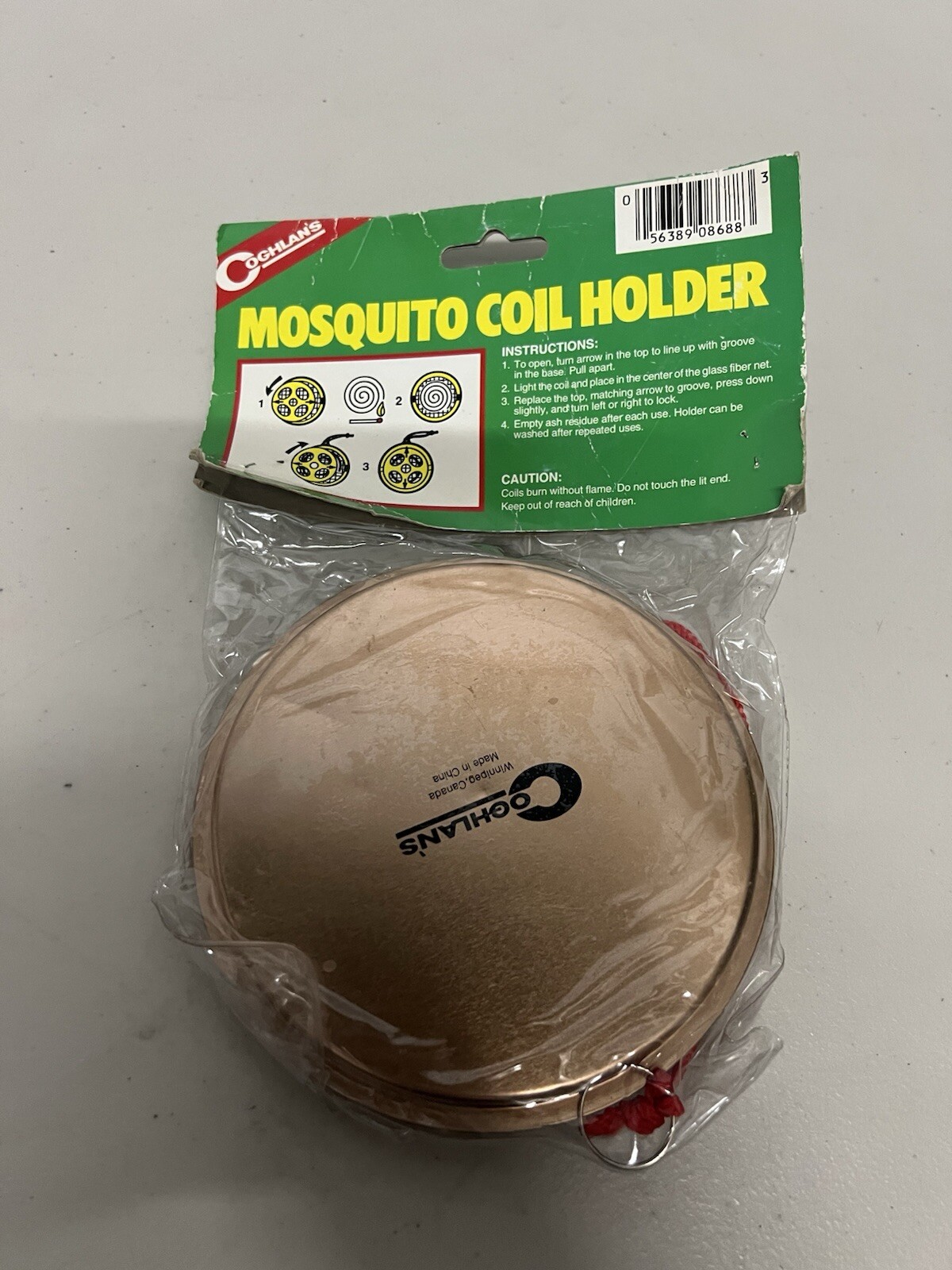 Retro Coghlan’s Mosquito Coil Holder NEW Sealed 1996 Fiber Mesh Coil Holder