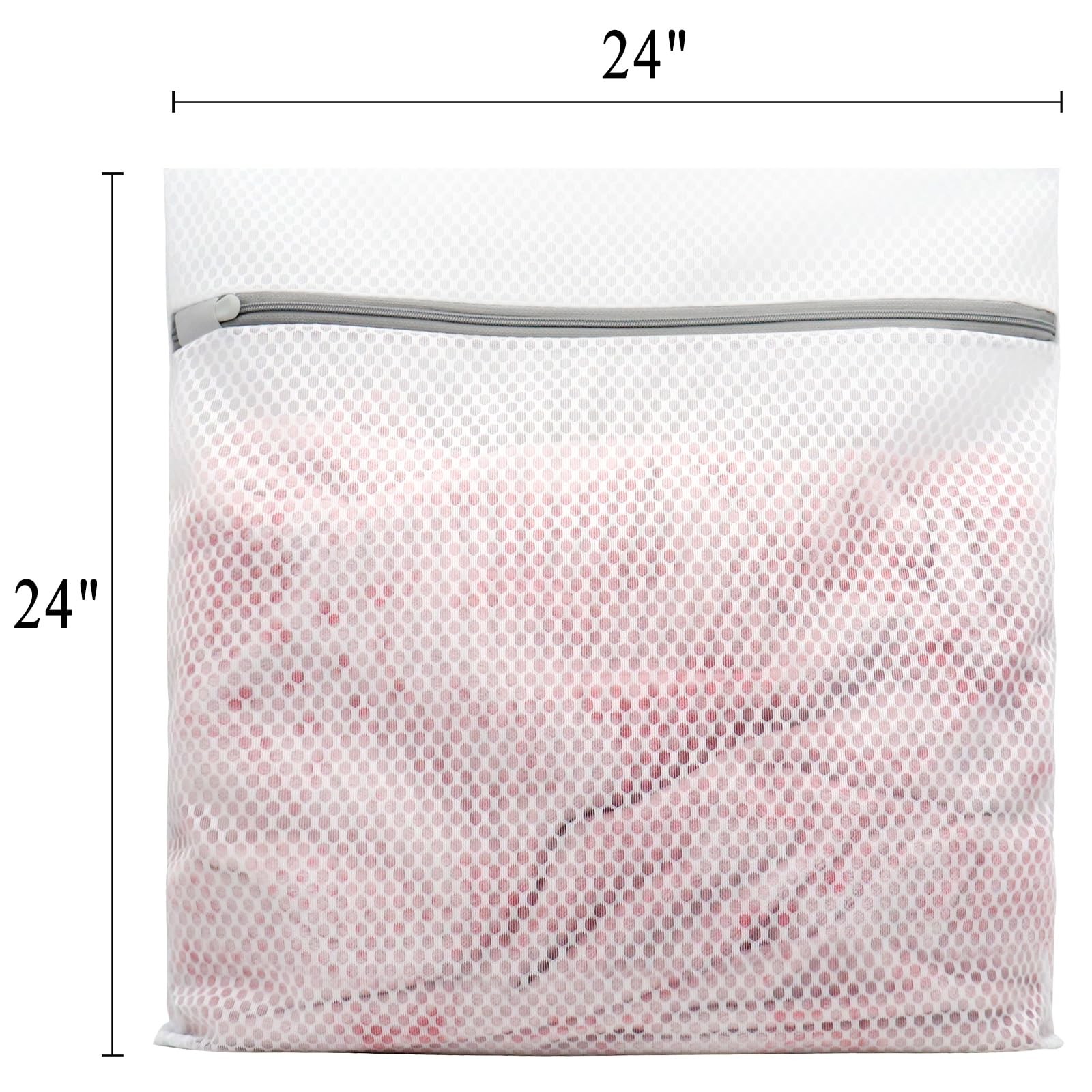 Muchfun 2Pcs Durable Honeycomb Mesh Laundry Bags for 2 XX-Large, White