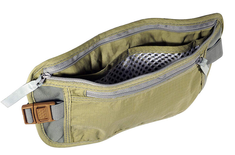 Emergency/Survival – Travel Pouch: (2) Zipper Pockets, Soft, Elastic Waistband