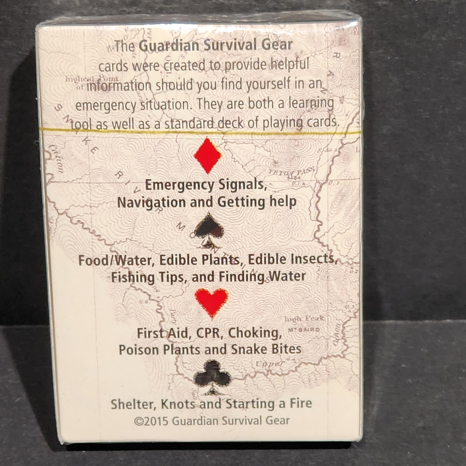 Guardian Survival Playing Cards Emergency Outdoor Prepper Deck New Sealed
