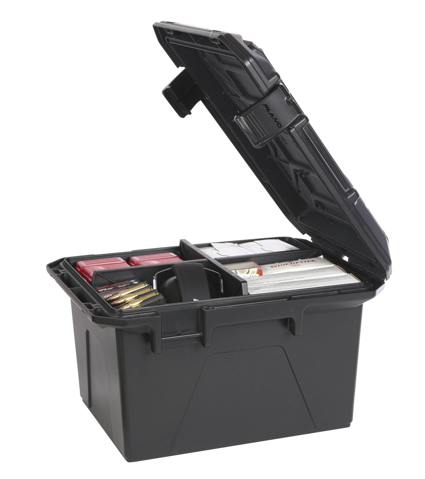 Plano Ammo Crate, Black, Lockable Plastic Ammunition Storage Box, 16.5, Black