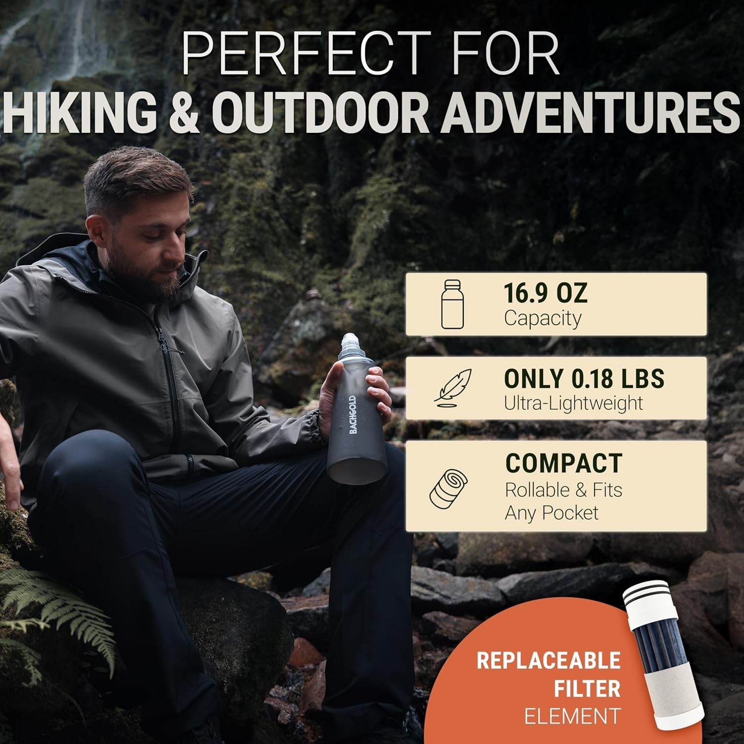 Travel-Ready Water Filtration System – Squeeze-to-Drink Convenience for Hikers