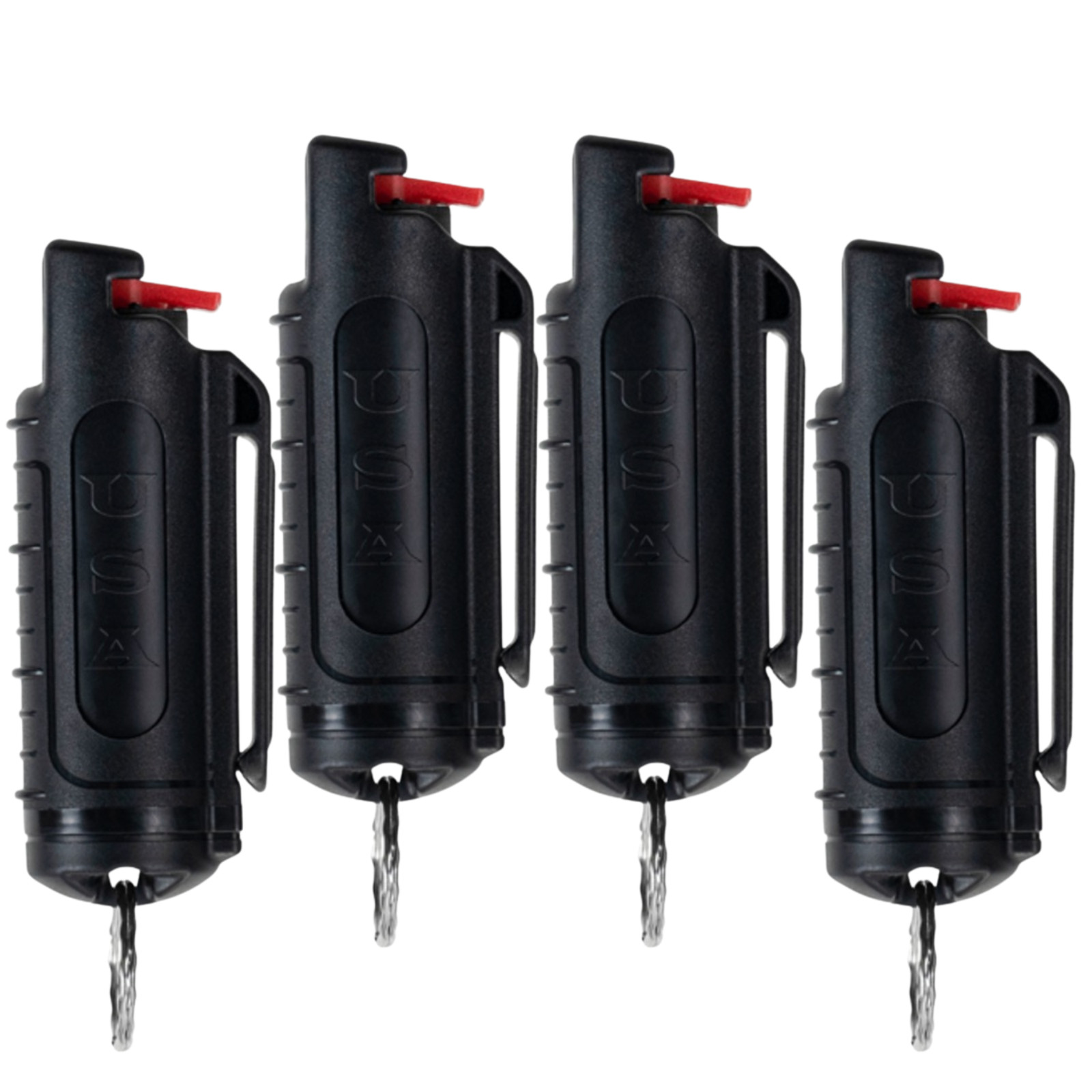 Police Magnum belt clip pepper spray self defense keychains 4 pack 1/2oz H.S