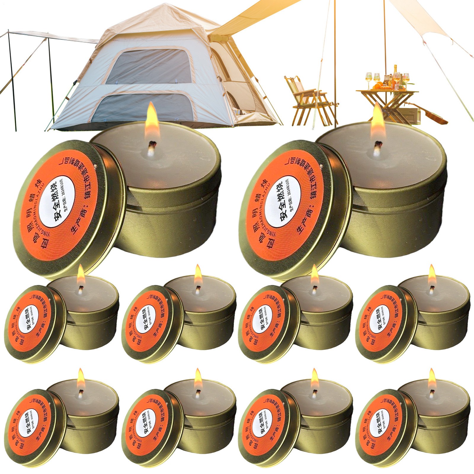 Candle Survival Smokeless Candles For Power Outages Set Of 10 Odorless
