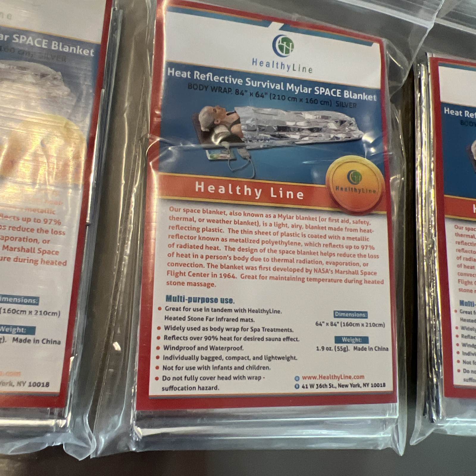 6 PACK EMERGENCY FOIL BLANKET/SURVIVAL/INSULATING/MYLAR/THERMAL HEAT/HEALTHYLINE