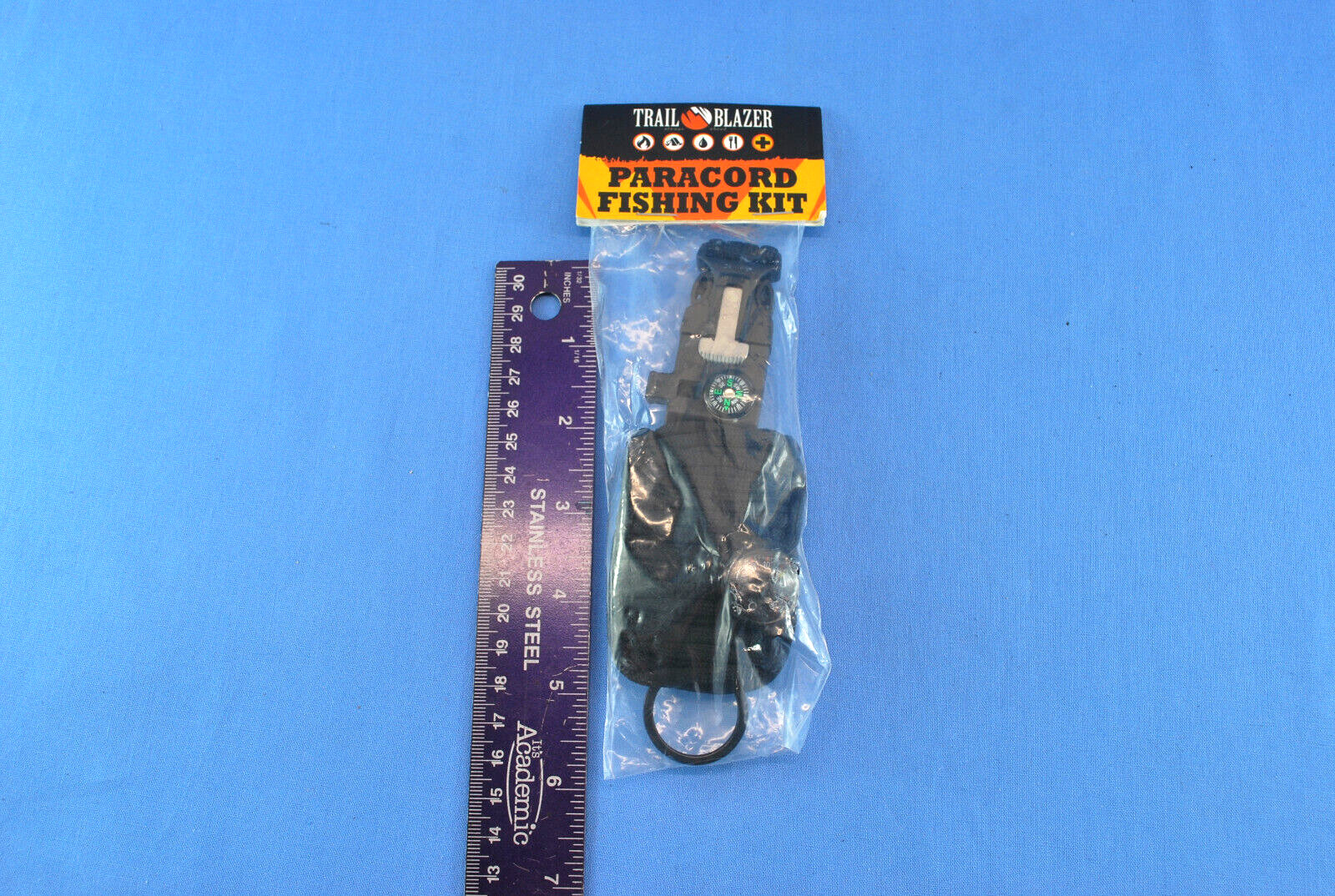 Paracord Fishing Kit Carabiner Survivalist Camping Fire Starter Set Prepper