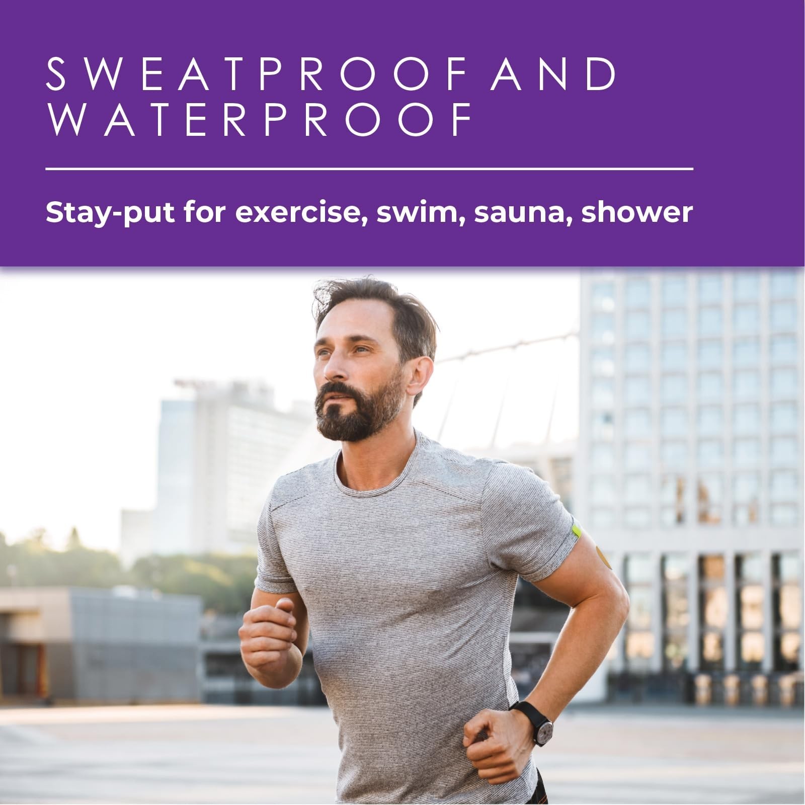 Waterproof CGM Overpatch for Freestyle Libre 3 | 25-Count | Full Coverage, Easy