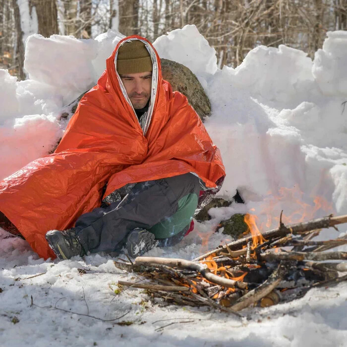 SOL Heat Sheet Survival Thermal Emergency Blanket 1 Person Quiet and Warm!