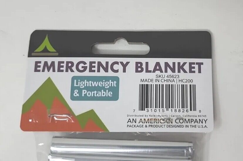 5 Pack Emergency Rescue Thermal Mylar Blankets 54″x 82″ New in Package