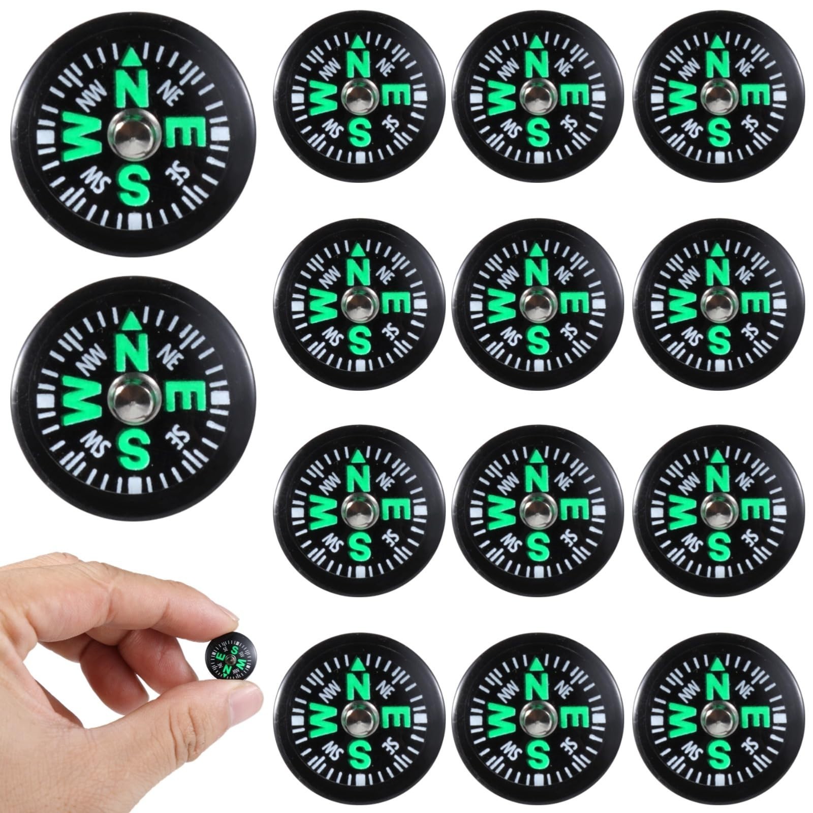 200 Pcs Mini Oil Filled Pocket Compasses – Portable Survival Gear for Hiking, Ca