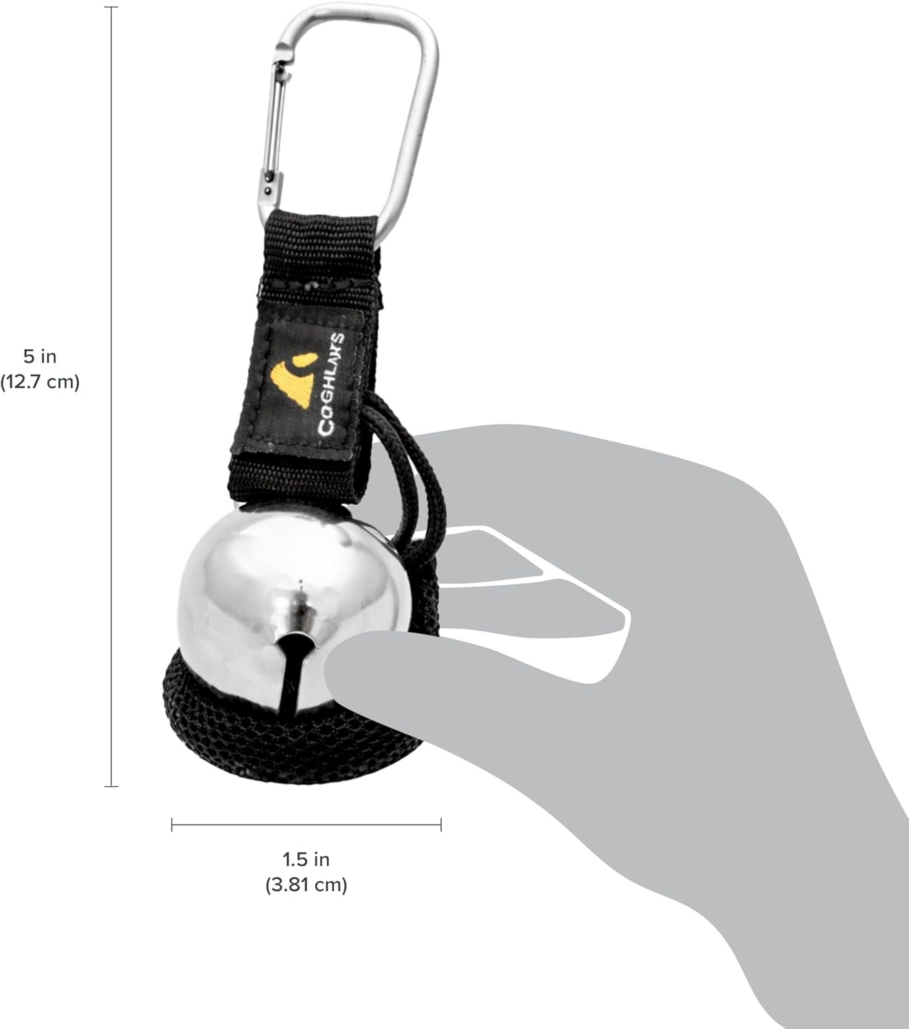 Coghlan’s Magnetic Bear Bell with Silencer and Carabiner for Quick Attachment