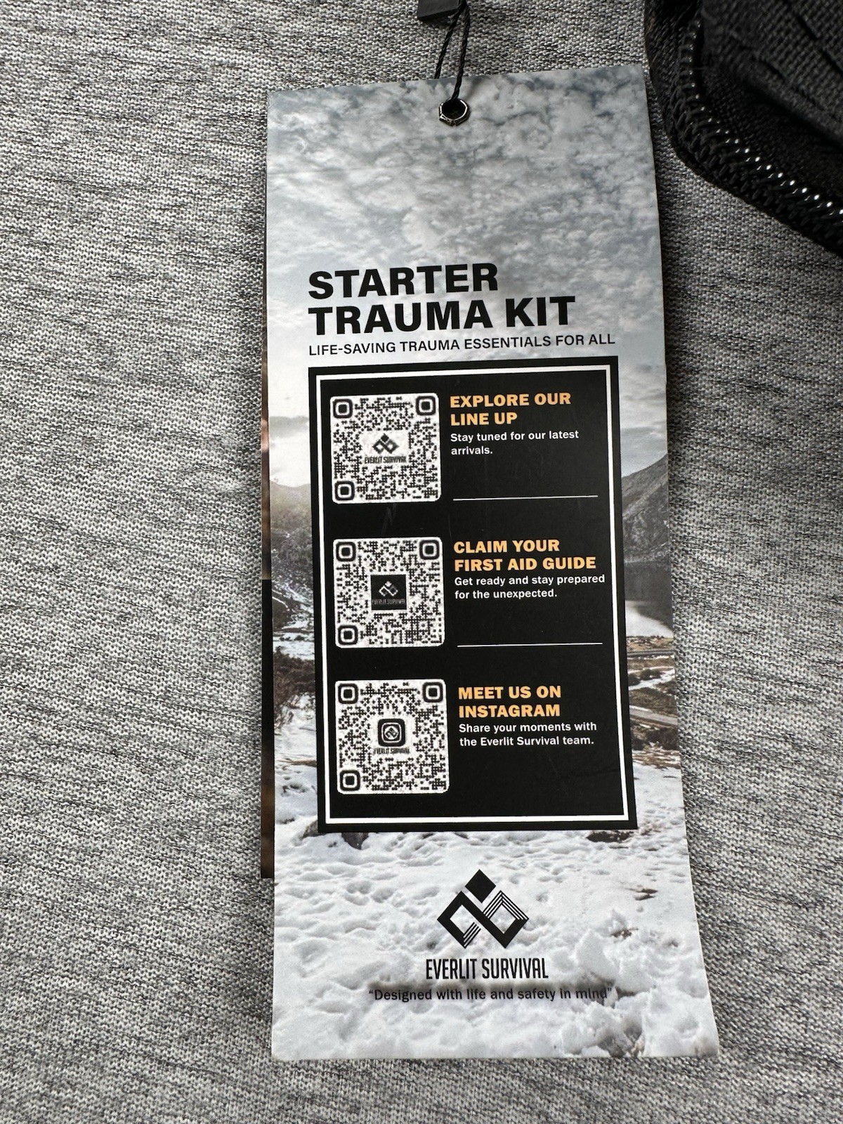 Everlit Survival Trauma Kit BAG ONLY Black Portable Travel Camping Hiking NEW