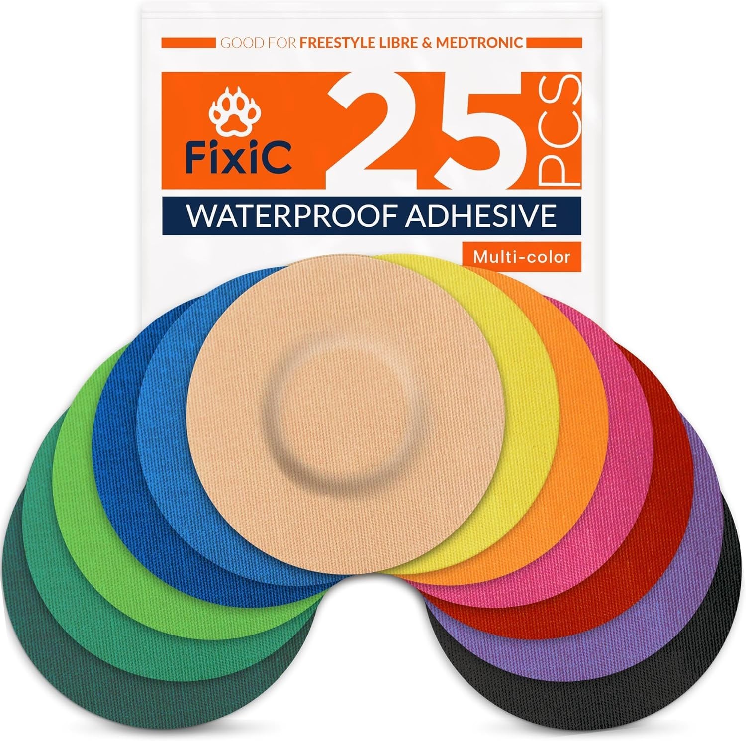 Multi-Color Adhesive Bandages for Sensors, Waterproof Covers for Freestyle Libre