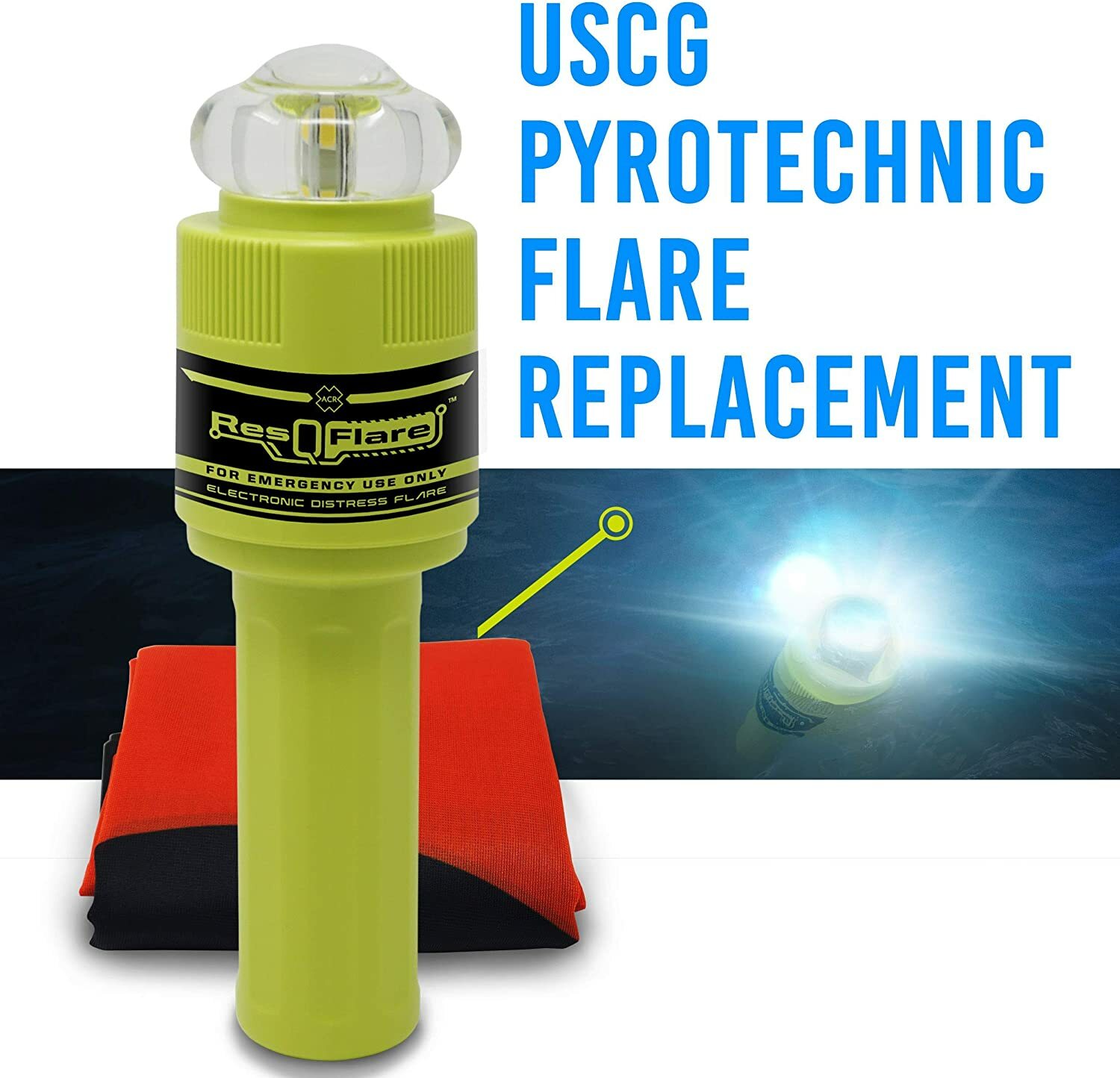 Electronic Distress Flare & Flag Waterproof IP67 Ocean Signal For Emergency Use