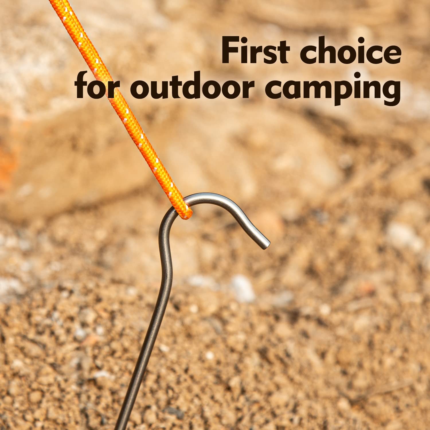 TITO Titanium Shepherd’s Hook Tent Stakes pegs Nail Dia silver