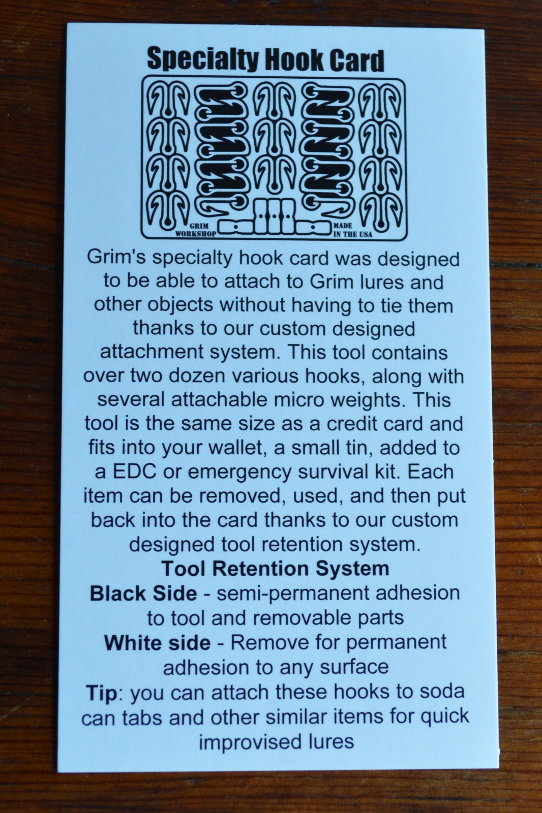 Grim Workshop Specialty Hook Card New